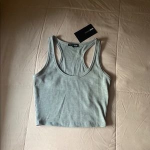 Grey fashion nova crop top